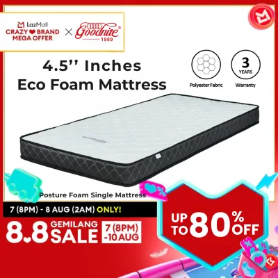 Goodnite Posture Foam 4.5inch Eco Foam Mattress/Tilam - 3 Years Warranty (Single Only)
