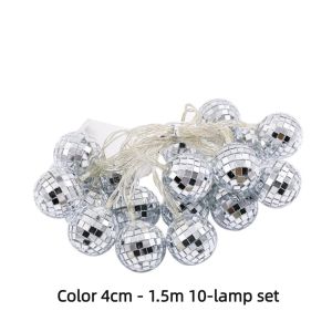 MAOMEI HOUSE Không khí lễ hội Đèn trang trí cây thông Noel LED Ánh sáng ấm áp Ánh sáng dịu nhẹ Đèn hình mũ len Trang trí Quả cầu khảm bạc phản quang Dây đèn trang trí hình quả cầu gương disco Cây thông Noel