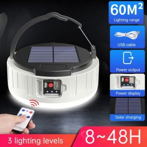 400W Lampu Pasar Malam Solar LED Lamp Portable Emergency Night Market Light Camping Light USB Rechargeable Tent Lamp