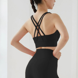 Áo Bra gym Yoga 913D mút đúc dây chéo lưng nâng V1 tập yoga gym erobic vải mịn 25% Spandex