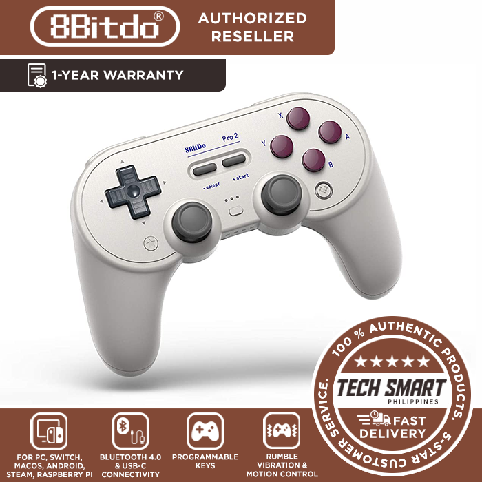 8Bitdo Pro Bluetooth Controller for Switch PC macOS Android