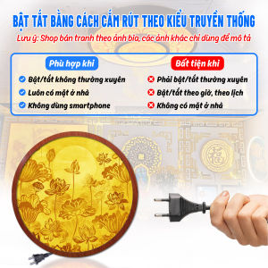 Đèn Hào Quang Trúc Chỉ In Hoa Sen Trang Trí Bàn Thờ Treo Tượng Phật TC-HQ-101
