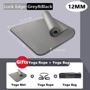 12mm Extra Thick Yoga Mat Exercise Mat with Carrying Strap and Bag Non Slip Yoga mat for Workout