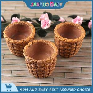 JiaShuo Baby Toy 1Pc 1:12 Dollhouse Miniature Resin Basket Model Dolls Kitchen Accessories