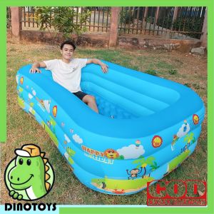 Dinotoys Kolam Renang 5405 3 Ring Anak Dasar Gelembung Playground 210x135x56cm Peralatan Bayi Mainan Anak Pelampung Anak Bayi