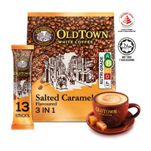 Old Town Salted Caramel Flavoured Instant 3 In 1 Premix White Coffee 13 Sticks