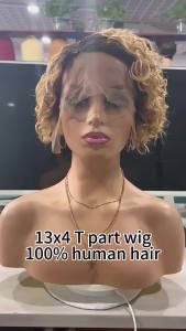 100% Human Hair Wig Afro Curly Wigs for Black Women Short Wig Hair Modern Style Full Machine Wig Fashion Type For Female