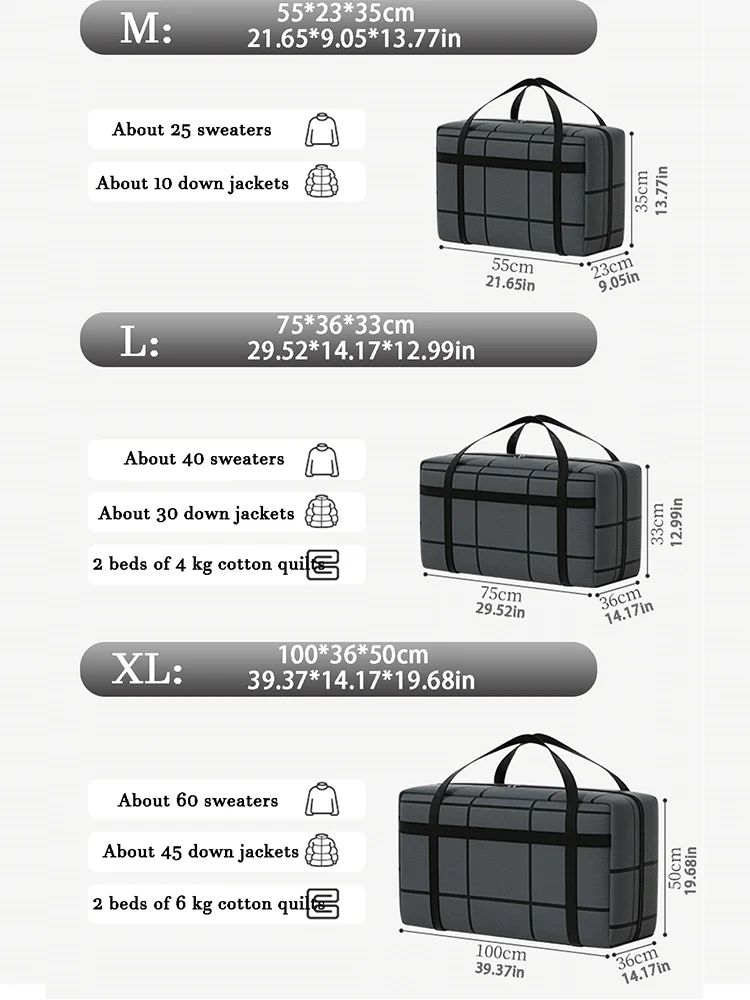Toto 210L Waterproof Storage Bag, Thickened Large Capacity Moving Clothes Luggage Handheld Organizer
_voghion.com