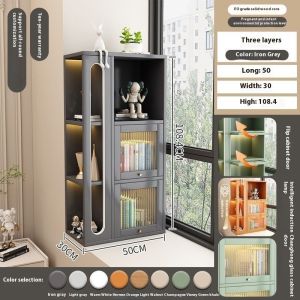 AUREO Balcony Storage Cabinet Bay Window Shelf Sun Protection Storage Cabinet Bedroom Bay Window Cabinet Bookshelf Simple Storage Cabinet Customization