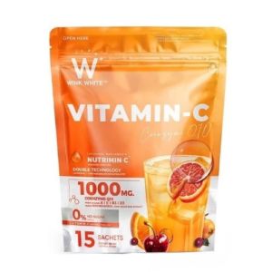 WINK WHITE VIT C 0% SUGER THAILAND Vitamin C (1 Pack Contains 15 Sachets)