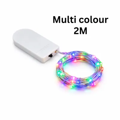 Fairy LED String Lights 1m–5m – Warm White / Multi-Colour Battery Operated Decorative Lights For DIY