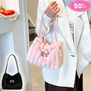 Belfoyer 【COD】กระเป๋าไหล่หรูหราสไตล์เกาหลี กระเป๋าถือผู้หญิงที่มีเส้นธนูง กระเป๋าร้องน้อยที่มีความจุขนาดใหญ่