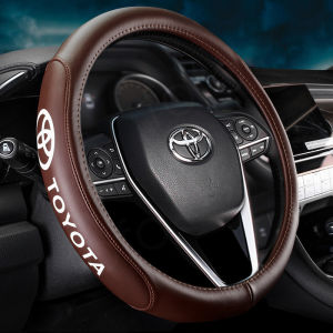 Leather Steering Wheel Cover Car Accessories for Toyota Wigo Accessories 2021 Steering Wheel Cover Handlebar Cover for Toyota Rush Avanza Innova Hilux Grandia Altis Vios CRV Hi Ace Commuter FJ Cruiser Etc
