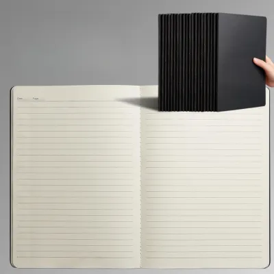 Thread Stitch Black Brown Kraft Notebook A4/A5/B5 Blank Checkered & Horizontal Line Thick Drawing Stationery Planner Pad