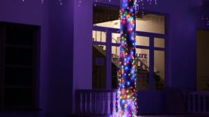 9M 162LED Solar Christmas Lights Icicle Light Outdoor Waterproof Fairy String Lights Eaves Decor with for Outdoor GardenCamping Christmas Decor Lamp