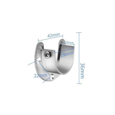 Giá đỡ thanh treo quần áo inox giá đỡ mặt bích inox kệ đỡ ống tròn JSC