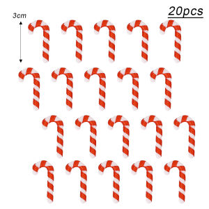 20PCS Mini Candy Cane Christmas Tree Decoration Xmas Pendant DIY Home Decor Merry Christmas Children Toy New Year Gift Decor