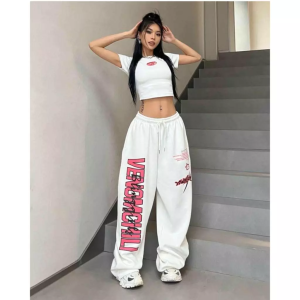 VENOMCHILI HW SWEAT PANTS - LOOSE PANTS PRINTING KOREAN STYLE  - CELANA PANJANG WANITA KEKINIAN MODEL TERBARU