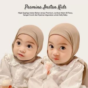 Jilbab Segitiga Instan Anak Tahun Jersey Premium / Hijab Instan Kids