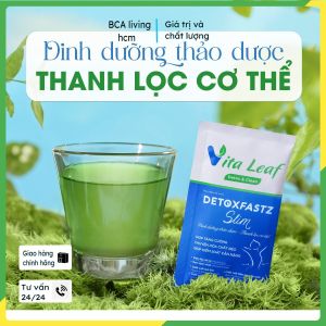Detoxfastz slim thực phẩm bổ sung vita leaf bcalivinghcm tăng cường chuyển hóa chất béo giảm mỡ