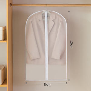 Clothes Dust Cover Garment Protector Transparent Dust Bag Coat Suit Dust Bag Hanging Cloth Pocket Washable