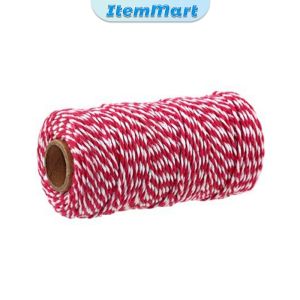 ItemMart Cotton Rope Colorful Rope Twisted Twine for Handmade Rope DIY Craft Gift Wrap 100m Length