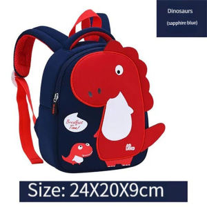 HamshMoc Cute Cartoon Dinosaur Children Backpack Anti-Lost Non-Slip Personalized Kindergarten Schoolbag Breathable Soft Kid Boys Girls School Bags Adjustable Large Capacity For Travelling Camping