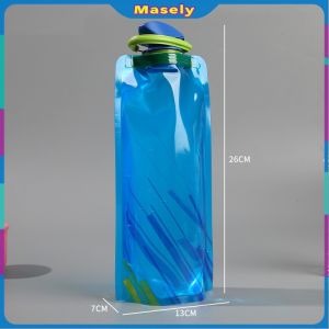 Masely 700ml Travel Collapsible Folding Drink Water Bottle Sports Kettle Flexible Foldable Drink Water Bag