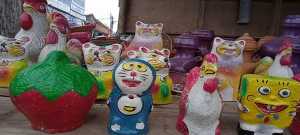 (BAYAR DITEMPAT) Celengan berkarakter dari tanah liat murah unik dan menarik kirim seluruh INDONESIA