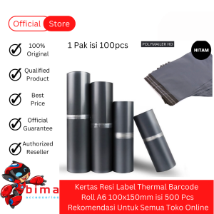 Kantong Plastik Packing Barang Polymailer Lem Hitam Murah isi 100 pcs