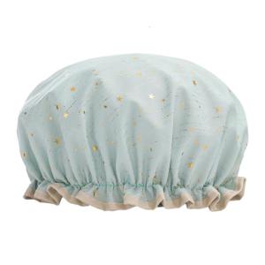 Waterproof Bath Hat with Double Layer Shower Caps for Keepings Hair Dry During Baths
