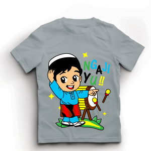 Baju Kaos Anak Laki Laki Distro Karakter Anak Muslim Ngaji Keren Import 1 - 10 Tahun - Hypelane Kids