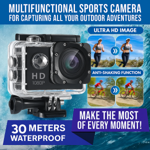 Ultra HD 1080P Underwater Sports Camera 30m Waterproof Anti Shake for Stable Outdoor Video