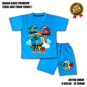 SETELAN ANAK LAKI LAKI PEREMPUAN BUS TAYO LUCU BAHAN PREMIUM / SETELAN ANAK LAKI LAKI USIA 0-10 TAHUN / BAJU ANAK LAKI LAKI / SETELAN ANAK LAKI LAKI