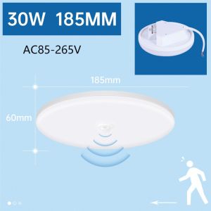 Motion Sensor Ceiling Light Led Night Light Ceiling Lamp PIR Sensor Lamp Smart Lighting 110V 220V 15W 20W 30W 40W Ceiling Wall Lamps For Toilet Room Corridor