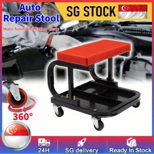 Mechanic Work Stool Kerusi Mekanik with Wheels Workshop Bench Chair Rolling Creeper Seat