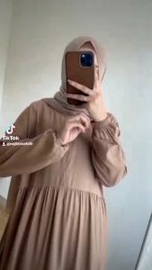 Hanum Dress Premium - Dress Polos - Dress Busui - Dress Rayon - Homey Dress - COD