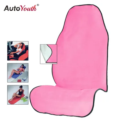 【Hot-Selling】 Towel Car Seat Cover for Athletes Fitness Gym Running Beach Swimming Outdoor Water Sports Machine Washable - Black