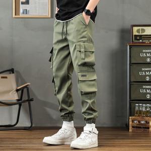 Mens Multi Pocket Cargo Pants Loose Fit Durable Work Trousers Plus Size Trendy Streetwear Versatile Jogger Casual Pants for Daily Work