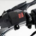 AUTOFun Motorcycle Digital Voltmeter Charger Motor Cas HP Motor 2 USB 3.1A 10-24V Universal Dual USB Charger +Voltmeter. 