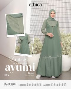 GAMIS ETHICA AYUMI 552 DRESS KEKINIAN TERBARUU DAILY KASUAL KULIAH KONDANGAN PREMIUM TERMURAHHH