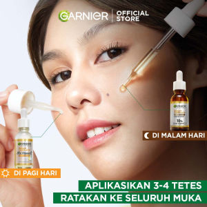 Paket Bundle (Paket Serum Pagi & Malam dengan 2x Vitamin C Power) Garnier Bright Complete Vitamin C Day & Night Serum Booster 30 ml