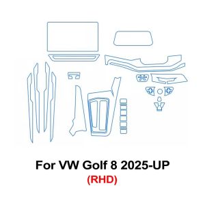 Car Transparent TPU Film for Volkswagen VW Golf 8.5 2025 Golf 8 MK8.5/7 2024 Gear Panel GPS Center Console PPF Protection