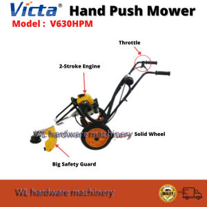 Victa V630HPM Hand Push Lawn Mower Wheel Brush Cutter Mesin Rumput 63.3cc
