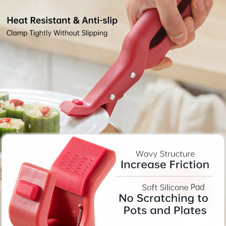 KUHN RIKON Anti - ร้อนลวก Gripper ทนความร้อนกันลื่นจานชามร้อน Gripper ...