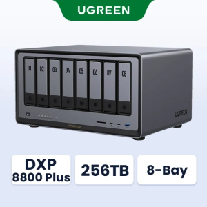 UGREEN NASync DXP8800 Plus 8-Bay Desktop NAS Intel i5 1235u 10-Core CPU 8GB DDR5 RAM 128G SSD 2 * 10GbE 2 * M.2 NVMe Slots 8K HDMI 2 * TBT4 Network Attached Storage (Diskless)