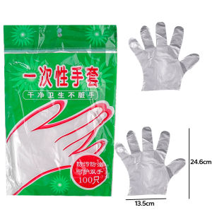 200Pcs PE Disposable Gloves Food Grade Transparent Kitchen-Gloves For Food-Processing Tableware Accessories