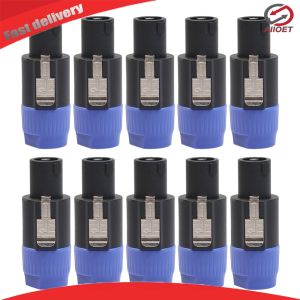 【Alloet】 10pcs NL4FC 4-Pole Ohm Plug for Speaker Cables High-Quality Gold-Plated Audio Connectors
