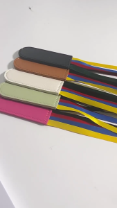 Ribbon Bookmarks Leather Bookmarks Creative Book Markers Bible Page Markers with 5 Color Ribbons for Book Reading