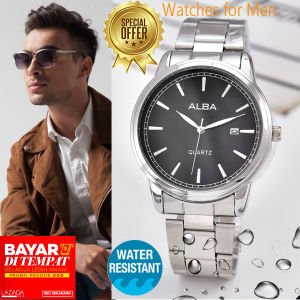 Jam Tangan Rantai Pria Tanggal Movt - Jam Pria AB-48057B-G-TGL-Stainless Stell Band